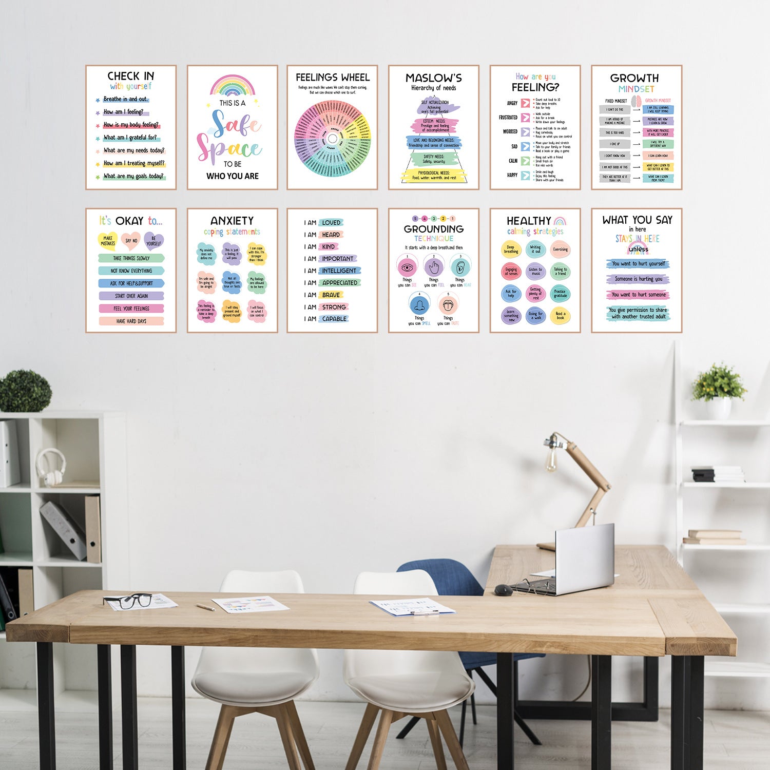 12 Mental Health Posters Office Consulting Room Counselor Education Products