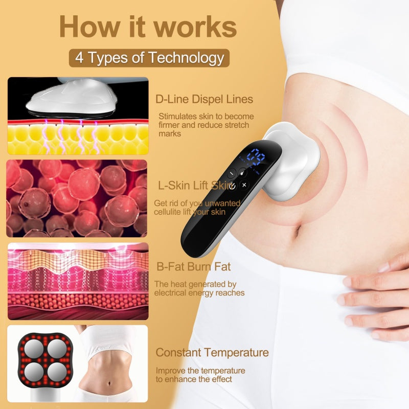 4 In 1 Cellulite Fat Remover Body Shaping Machine Slimming Vibrating Massager UK