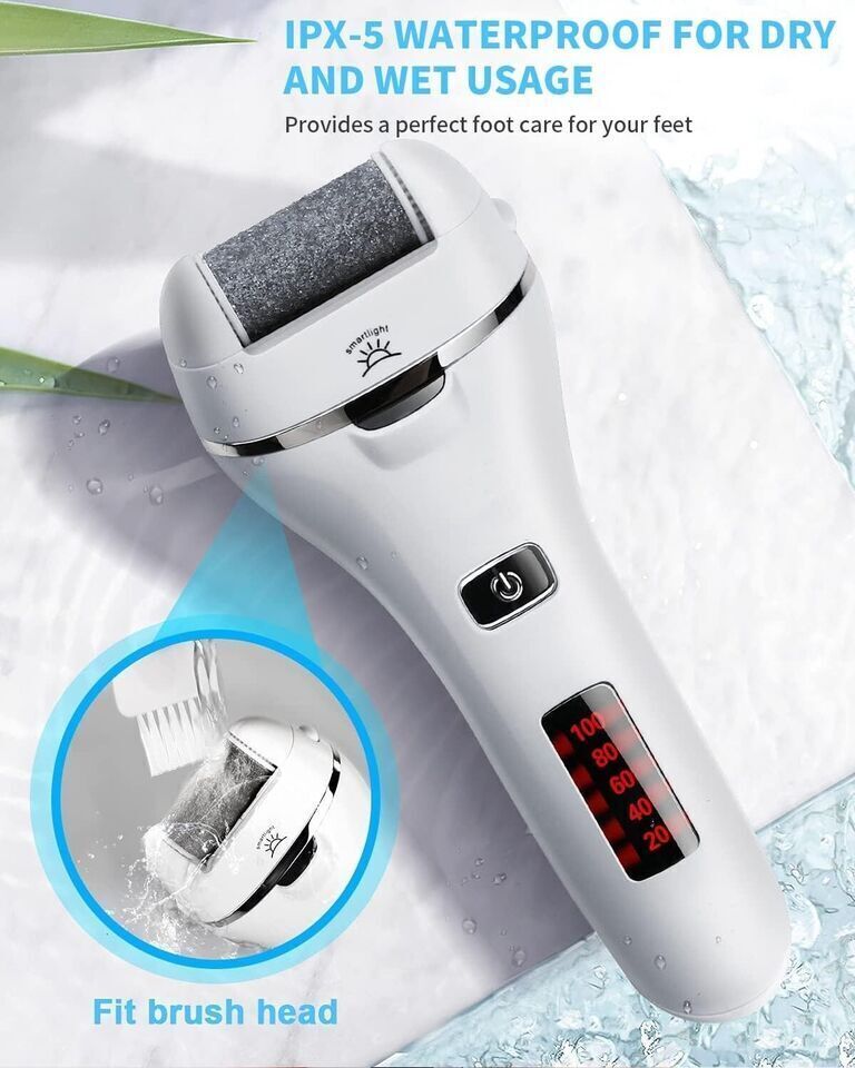 Electric Foot File Waterproof Hard Skin Remover Feet Pedicure Set Rechargeable