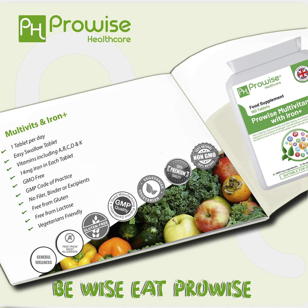 Multivits and Iron+ 180 Tablets by Prowise Healthcare