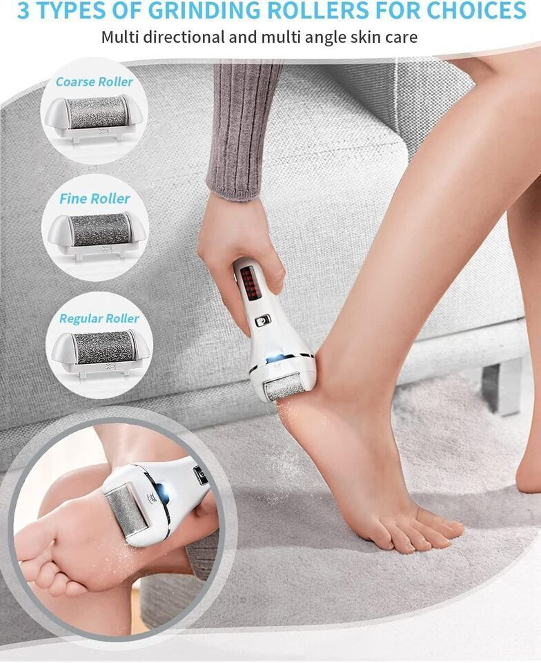 Electric Foot File Waterproof Hard Skin Remover Feet Pedicure Set Rechargeable