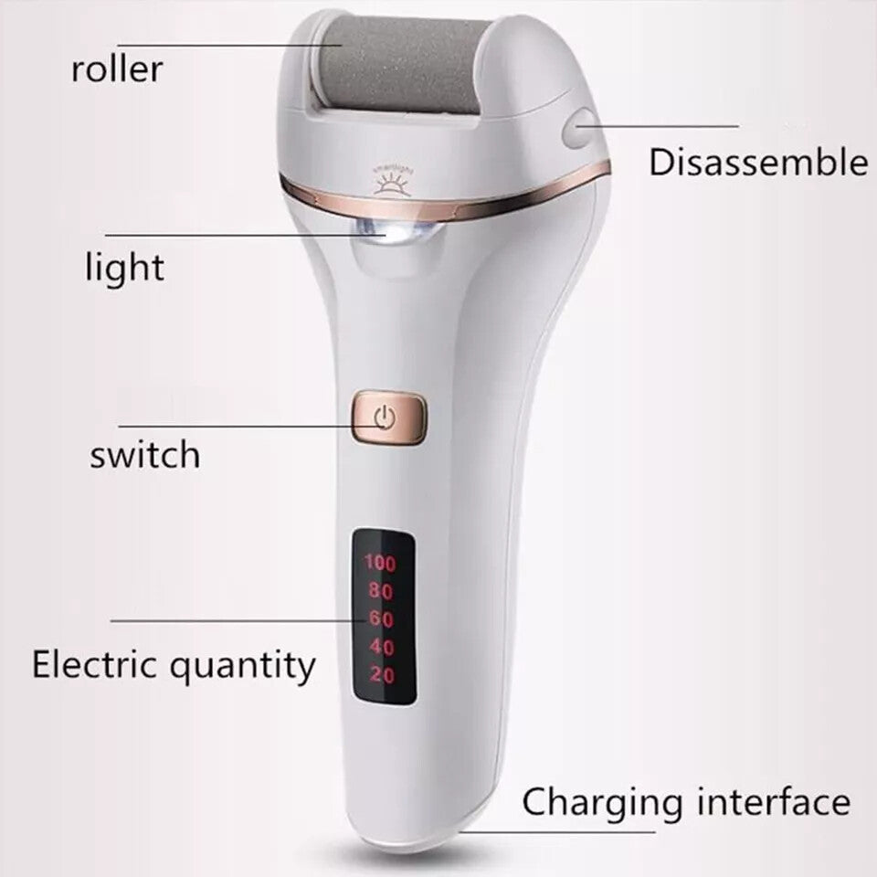 Electric Foot File Waterproof Hard Skin Remover Feet Pedicure Set Rechargeable