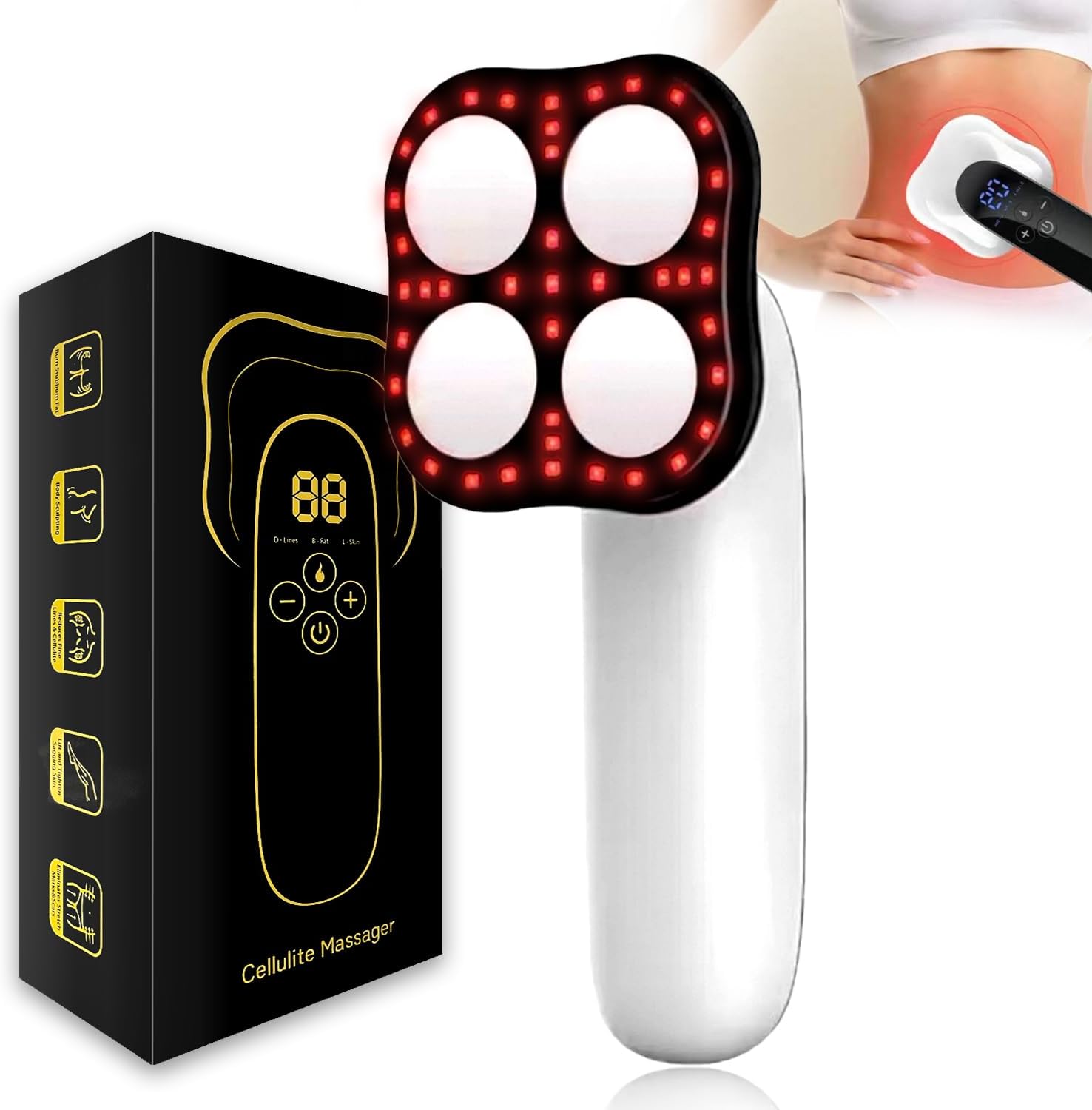 4 In 1 Cellulite Fat Remover Body Shaping Machine Slimming Vibrating Massager UK
